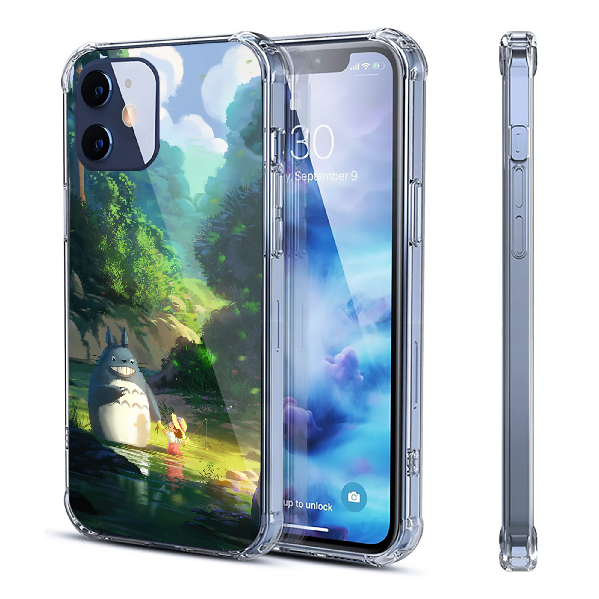 （画像用） となりのトトロ 草壁メイ 草壁サツキ My Neighbor Totoro Satsuki Kusakabe Mei Kusakabe 【iPhone 12シリーズ対応】透明スマホケース（クリアソフトケース）
